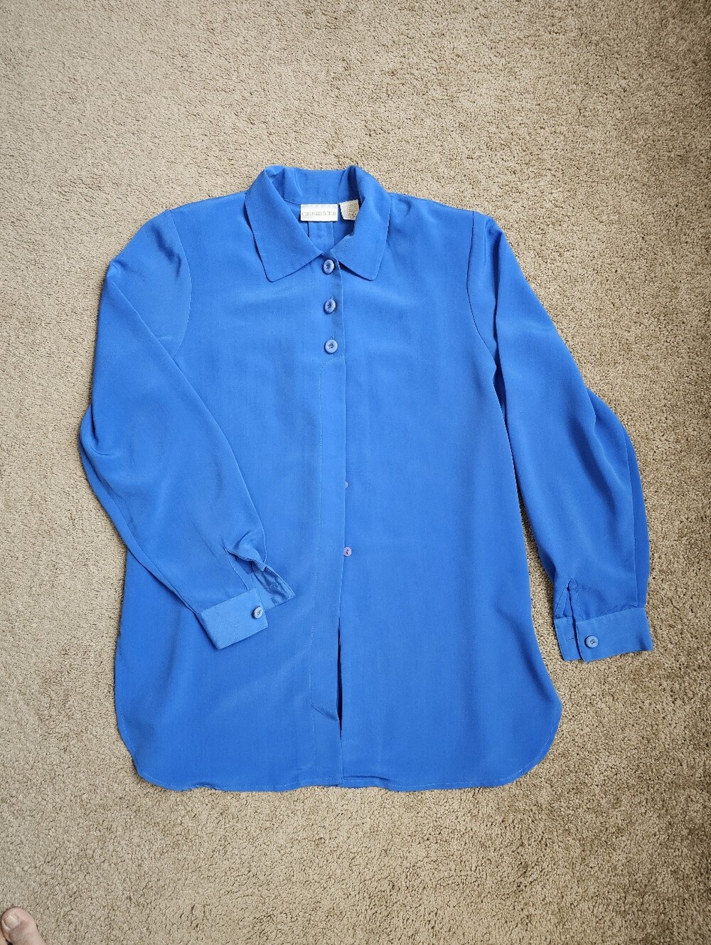 Christie & Jill Blue Button-down Shirt Size M